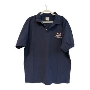 Gildan Antigua Sailing Week 2006 Polo Shirt Navy Blue Embroidered XL